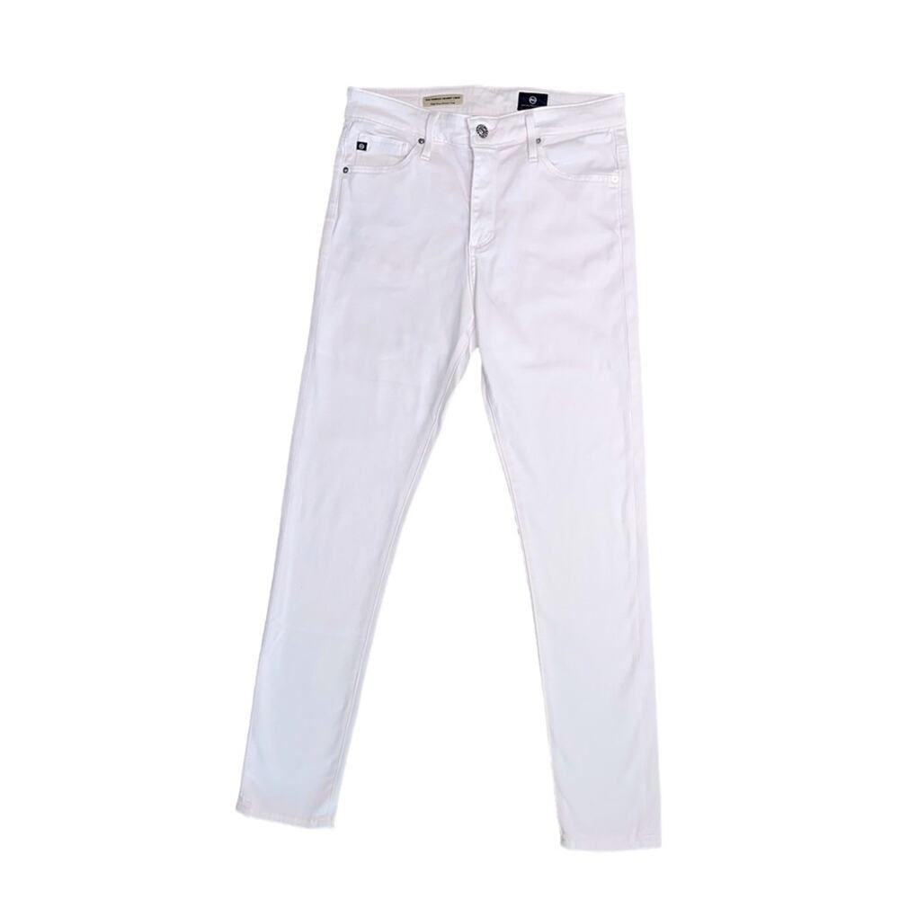 AG ADRIANO GOLDSCHMIED Pale Pink The Farrah High Rise Skinny Crop Womens Size 27